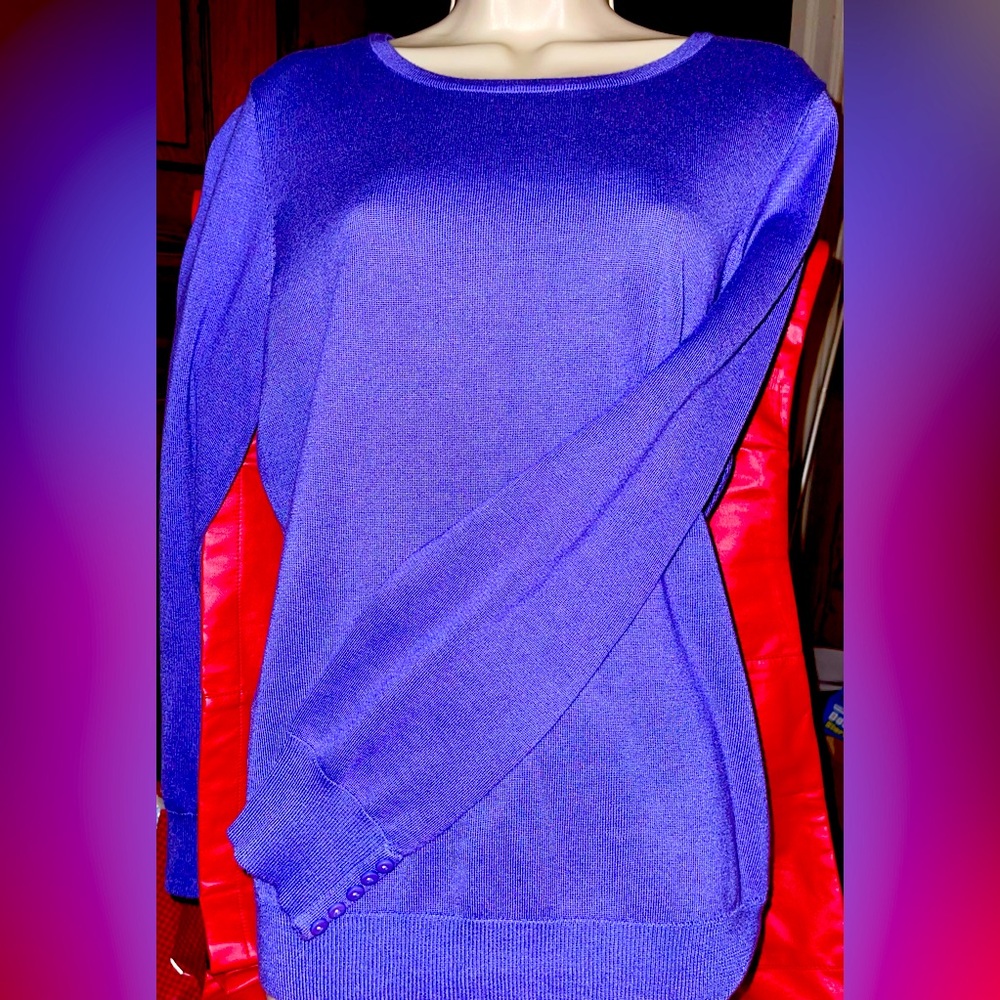 NWT Architect Purple Long Sleeve Lightweight Sweater. Size Large